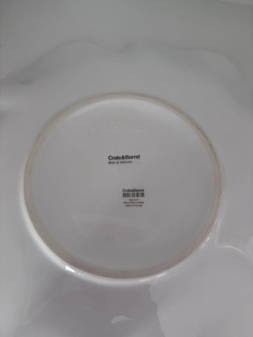 Never used Crate and Barrel White Ruffle Chip & Dip set